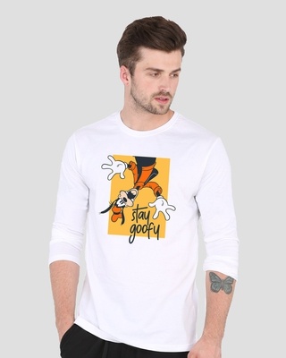 Shop Men's White Oh So Goofy (DL) Graphic Printed T-shirt-Front
