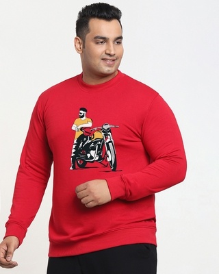 Shop Biker Bro Plus Size Crewneck Sweatshirt-Front