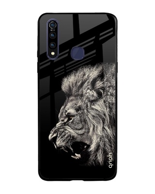 Shop Brave Lion Printed Premium Glass Cover for Vivo Z1 Pro (Shock Proof, Lightweight)-Front