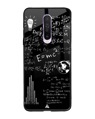 Shop Black Funny Math Printed Glass Back Case for Xiaomi Poco X2-Front