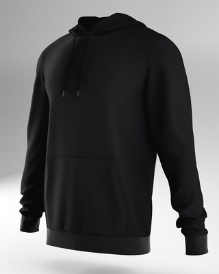 Shop Black Hoodie Sweatshirt-Front