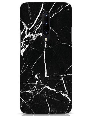 Shop Black Marble OnePlus 7 Pro Mobile Cover-Front