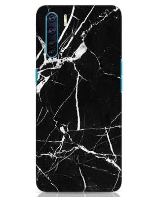Shop Black Marble Oppo F15 Mobile Covers-Front