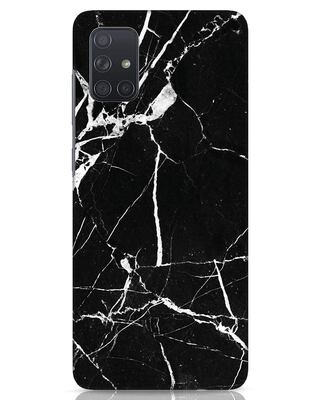 Shop Black Marble Samsung Galaxy A71 Mobile Covers-Front