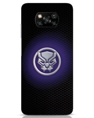 Shop Black Panther Glow 3D Designer Cover for Xiaomi Poco X3 Pro-Front