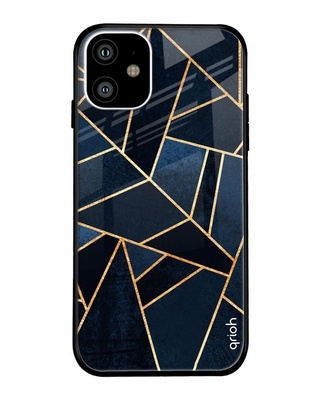 Shop Abstract Tiles Printed Premium Glass Cover for iPhone 11(Shock Proof, Lightweight)-Front