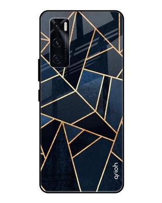 Shop Abstract Tiles Printed Premium Glass Cover for Vivo V20 SE (Shock Proof, Lightweight)-Front