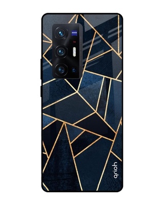 Shop Abstract Tiles Printed Premium Glass Cover for Vivo X70 Pro Plus (Shock Proof, Lightweight)-Front