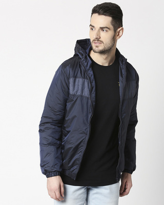 puffer bomber jacket with hood