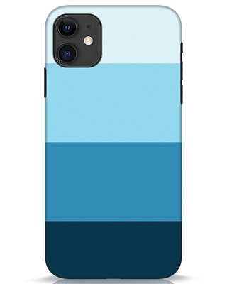 Shop Blue Ombre Stripes iPhone 11 Mobile Covers-Front