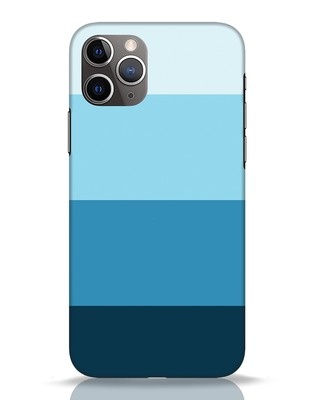 Shop Blue Ombre Stripes iPhone 11 Pro Mobile Cover-Front