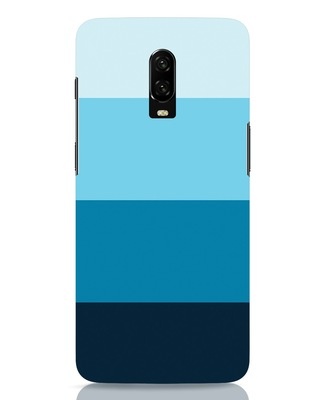 Shop Blue Ombre Stripes OnePlus 6T Mobile Cover-Front