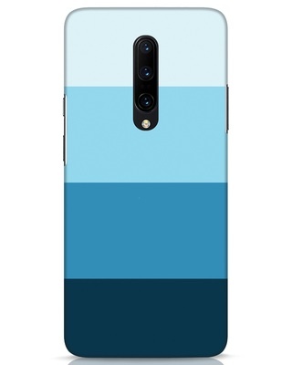 Shop Blue Ombre Stripes OnePlus 7 Pro Mobile Cover-Front