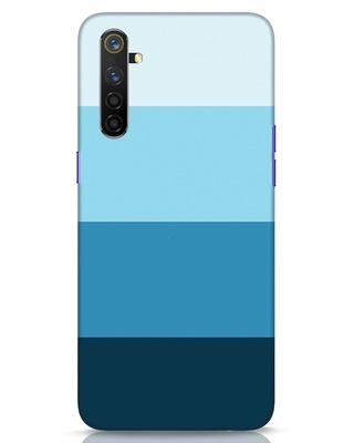Shop Blue Ombre Stripes Realme 6 Pro Mobile Cover-Front