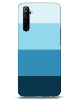 Shop Blue Ombre Stripes Realme 6i Mobile Cover-Front