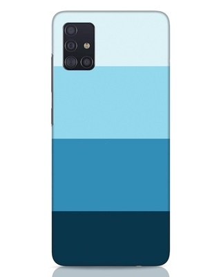 Shop Blue Ombre Stripes Samsung Galaxy A51 Mobile Cover-Front