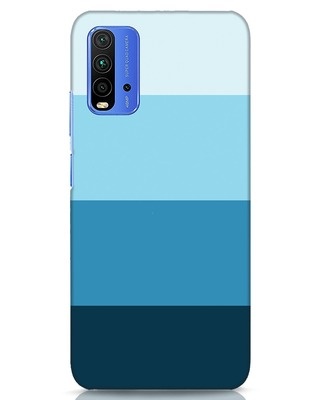 Shop Blue Ombre Stripes Xiaomi Redmi 9 Power Mobile Cover-Front