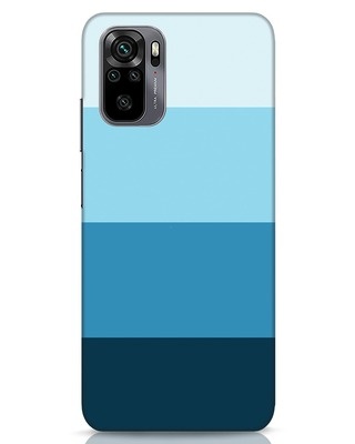 Shop Blue Ombre Stripes Xiaomi Redmi Note 10 Mobile Cover-Front