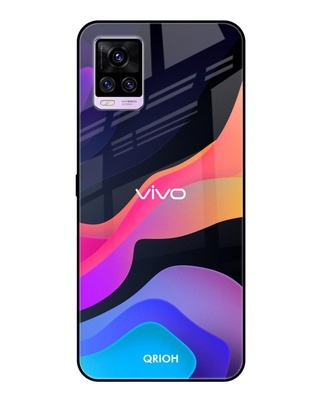 Shop Fluid Printed Premium Glass Cover for Vivo V20 Pro (Shock Proof, Lightweight)-Front