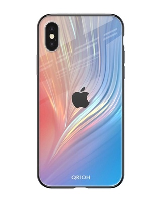 Shop Mystic Aurora Printed Premium Glass Cover for iPhone XS(Shock Proof, Lightweight)-Front