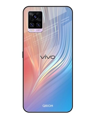 Shop Mystic Aurora Printed Premium Glass Cover for Vivo V20 (Shock Proof, Lightweight)-Front