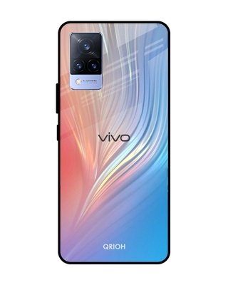 Shop Mystic Aurora Printed Premium Glass Cover for Vivo V21 (Shock Proof, Lightweight)-Front