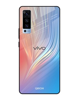 Shop Mystic Aurora Printed Premium Glass Cover for Vivo X50 (Shock Proof, Lightweight)-Front