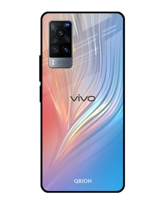 Shop Mystic Aurora Printed Premium Glass Cover for Vivo X60 (Shock Proof, Lightweight)-Front