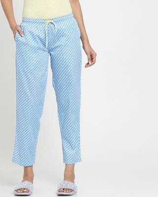 Shop Blue Polka All Over Print Pyjama-Front