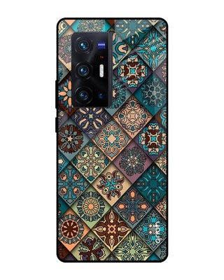 Shop Retro Art Printed Premium Glass Cover for Vivo X70 Pro Plus (Shock Proof, Lightweight)-Front