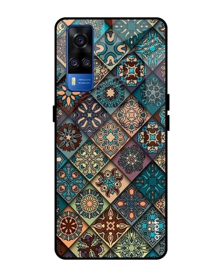 Shop Retro Art Printed Premium Glass Cover for Vivo Y51 2020 (Shock Proof, Lightweight)-Front