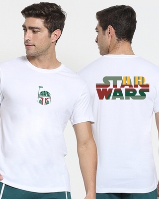 Shop Men's White Star Wars Typography T-shirt-Front