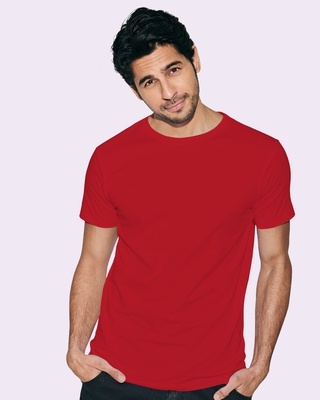 Shop Bold Red Half Sleeve T-Shirt-Front