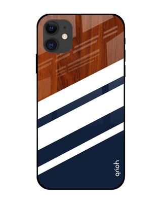 Shop Qrioh iPhone 12 Bold Stripes Glass case-Front
