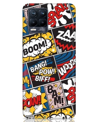 Shop Boom Bang Printed Designer Hard Cover for Realme 8 (Impact Resistant, Matte Finish)-Front
