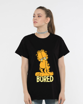 Bored Boyfriend T-Shirt (GL) Women's Printed Boyfriend T-Shirts Bewakoof.com