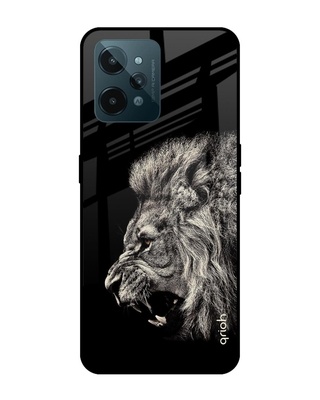 Shop Brave Lion Printed Premium Glass Cover for Realme C31 (Shockproof, Light Weight)-Front