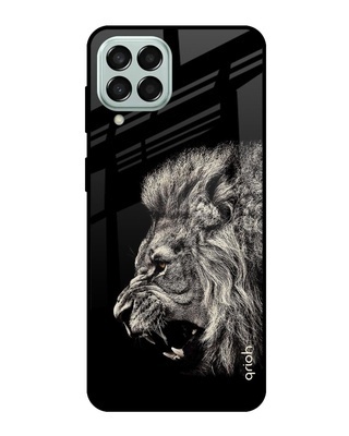 Shop Brave Lion Printed Premium Glass Cover for Samsung Galaxy M33 5G (Shockproof, Light Weight)-Front