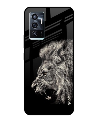 Shop Brave Lion Printed Premium Glass Cover for Vivo V23e 5G (Shockproof, Light Weight)-Front
