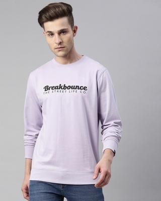 Shop Men's Purple Printed  Full Sleeve Sweatshirt-Front