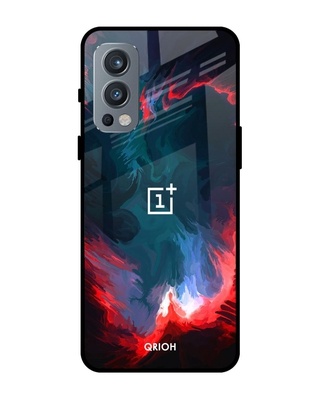 Shop Brush Art Printed Premium Glass Cover for OnePlus Nord 2 (Shock Proof, Lightweight)-Front