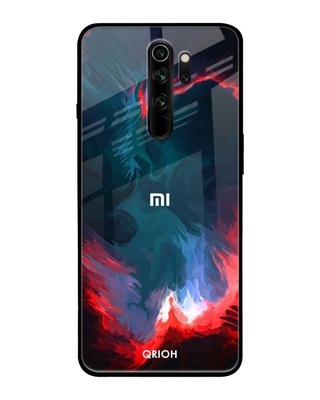 Shop Brush Art Printed Premium Glass Cover for Xiaomi Redmi Note 8 Pro (Shock Proof, Lightweight)-Front