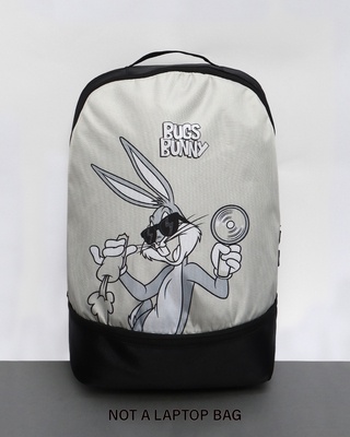 Shop Unisex Black Bugs Bunny Small Backpack-Front