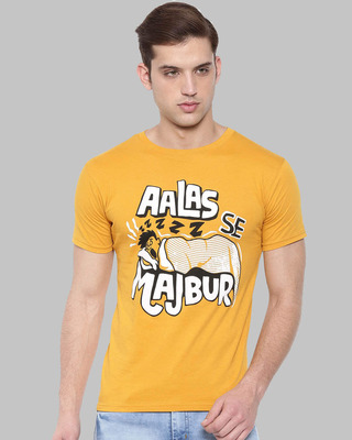 Shop Aalas Se Majbor Printed T-Shirt-Front