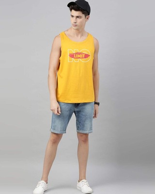 Shop Bushirt No Limit Mustard Vest-Front