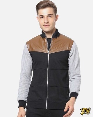 Shop Campus Sutra Full Sleeve Colorblocker Men Casual Zipper Jacket-Front