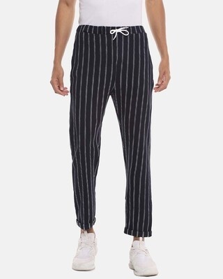 Shop Men's Striped Stylish Casual & Evening Trackpant-Front
