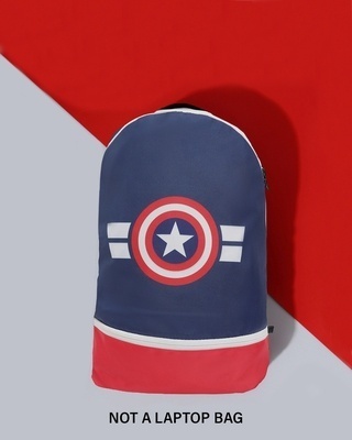 Shop Captain America Printed Small Backpack (AVL)-Front