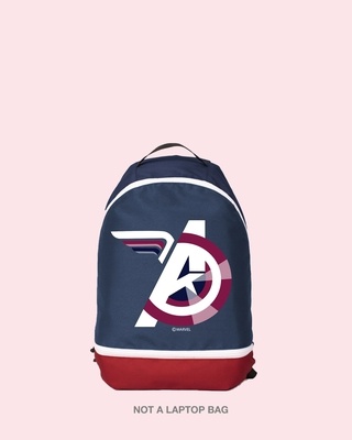 Shop Captain Shield Logo (AVL) Small Backpack Blue-Red-Front
