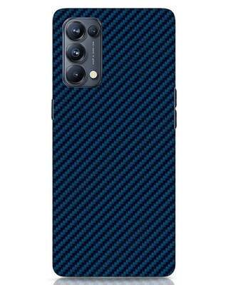 Shop Carbon Fiber Oppo Reno 5 Pro Mobile Cover-Front